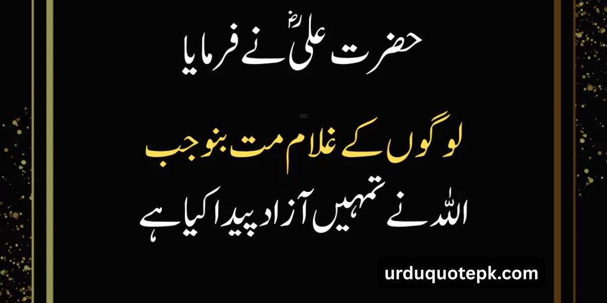 Hazrat Ali Quotes In Urdu