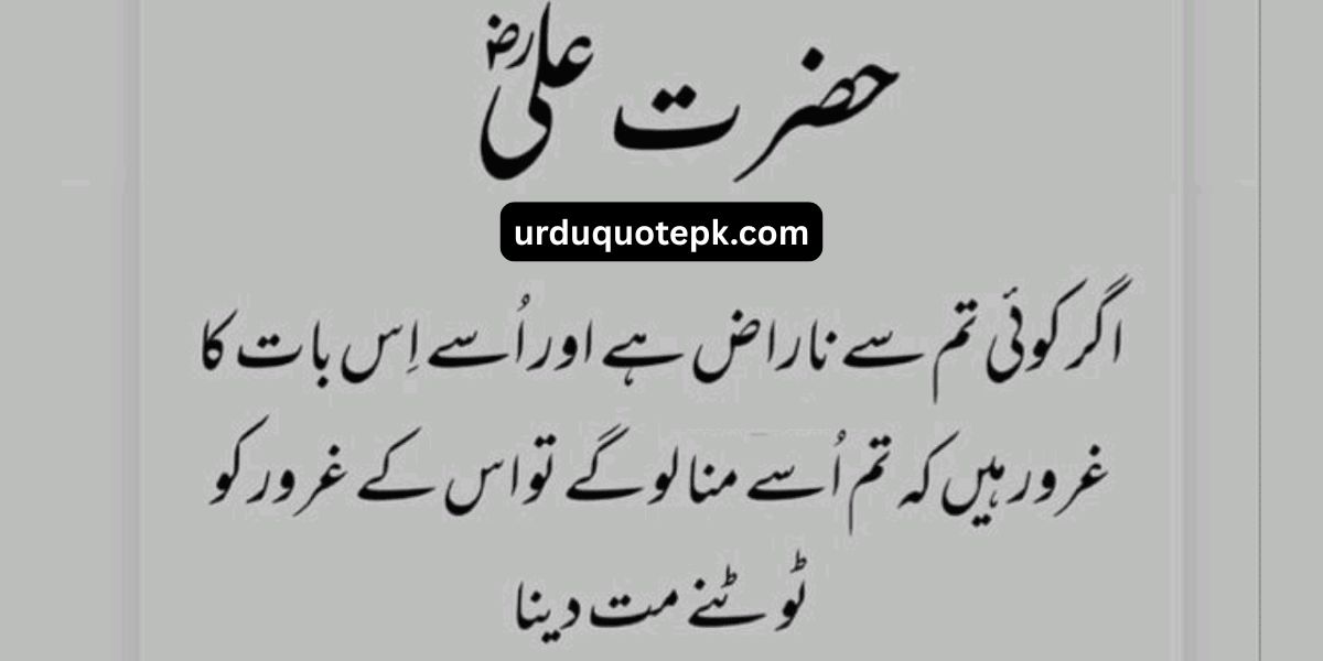 Hazrat Ali Quotes In Urdu