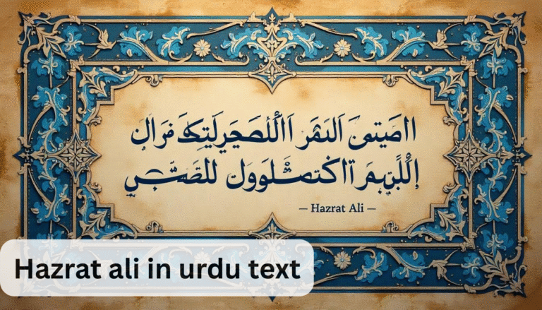 hazrat ali in urdu text